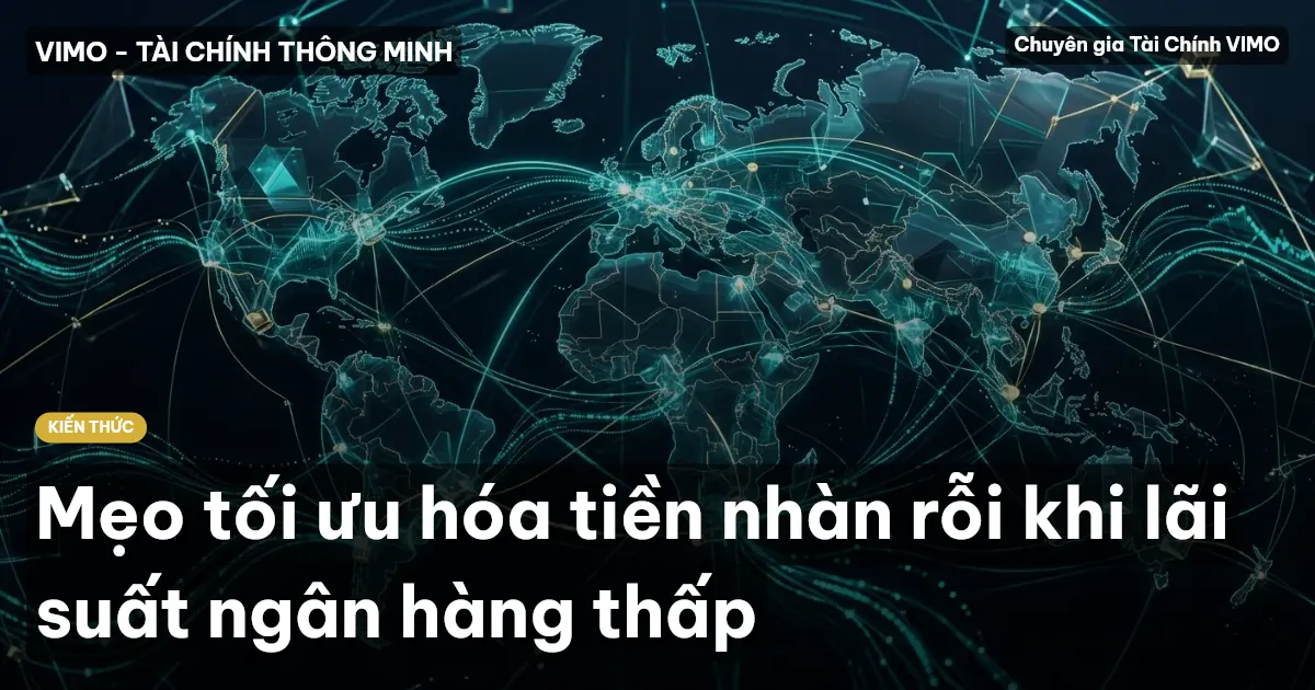 Mẹo tối ưu hóa tiền nhàn rỗi khi lãi suất ngân hàng thấp