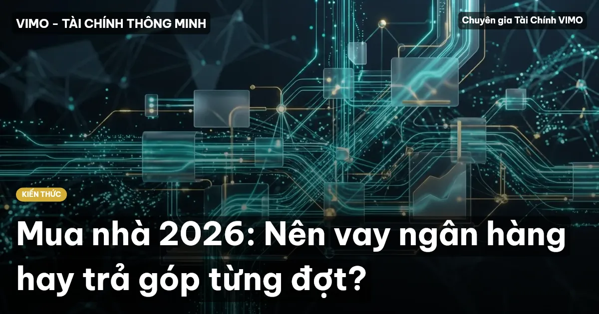 Mua nhà 2026: Nên vay ngân hàng hay trả góp từng đợt?