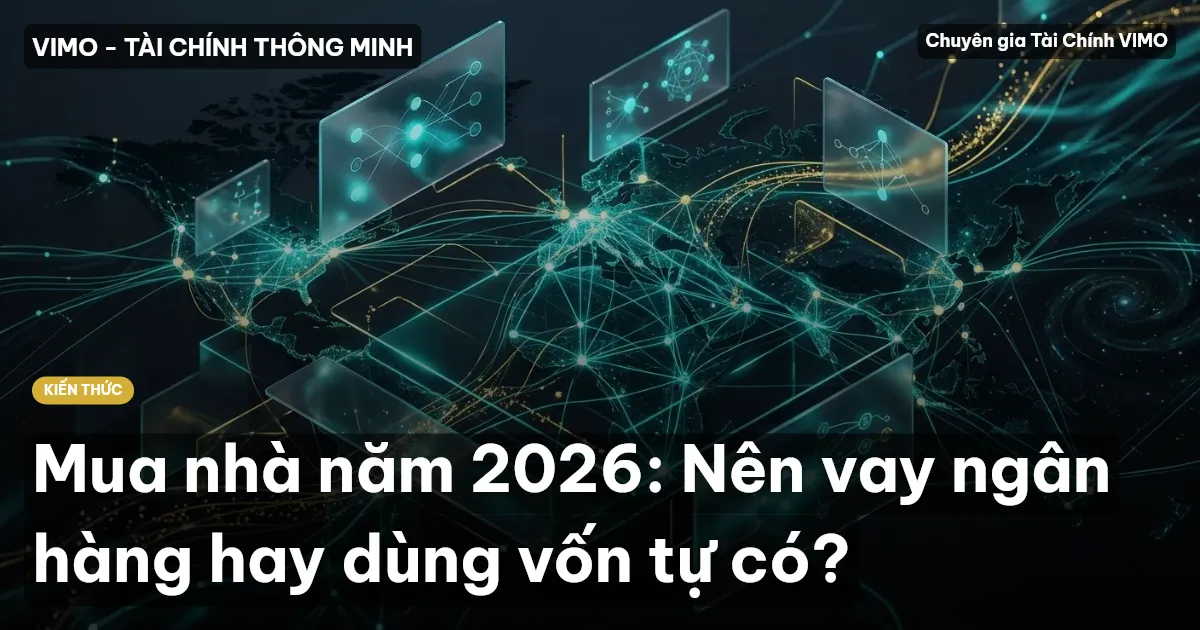Mua nhà năm 2026: Nên vay ngân hàng hay dùng vốn tự có?