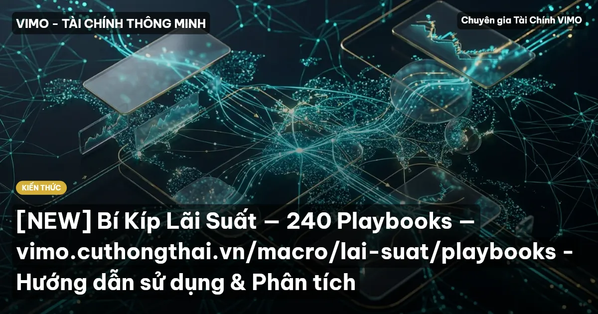 [NEW] Bí Kíp Lãi Suất — 240 Playbooks — vimo.cuthongthai.vn/macro/lai-suat/playbooks - Hướng dẫn sử dụng & Phân tích