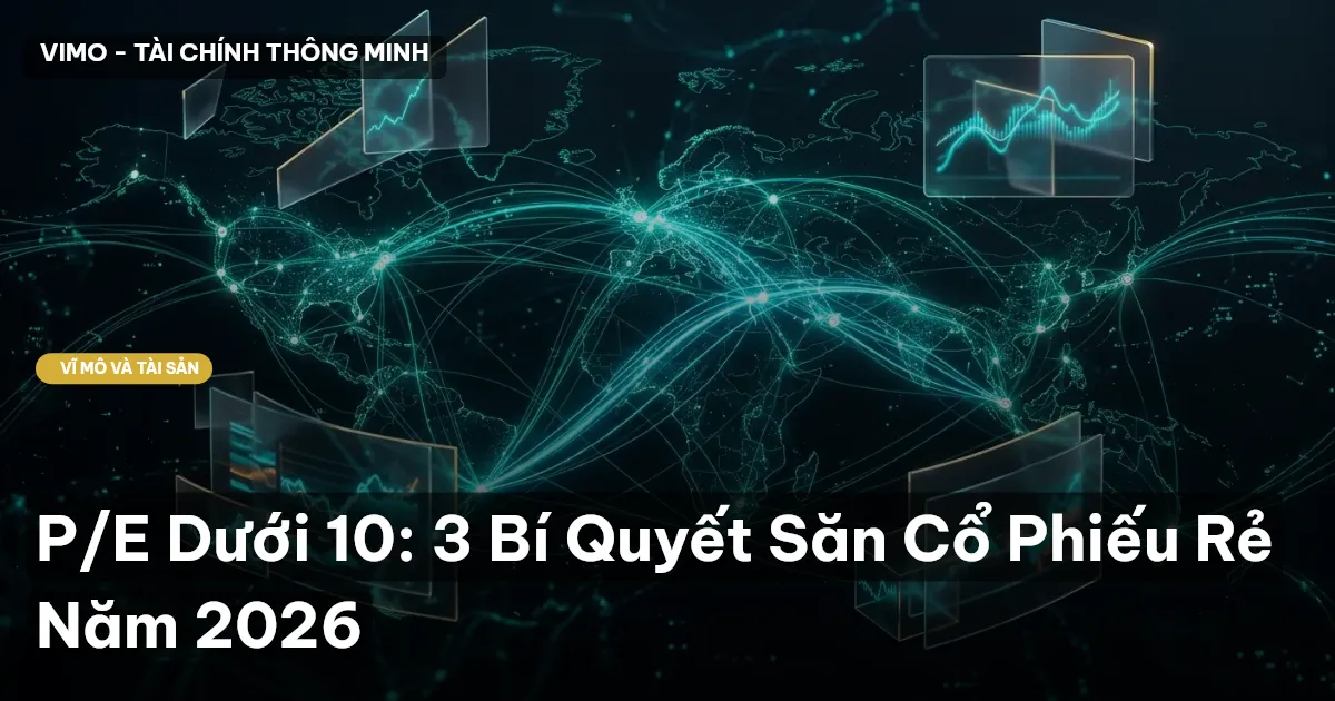 P/E Dưới 10: 3 Bí Quyết Săn Cổ Phiếu Rẻ Năm 2026