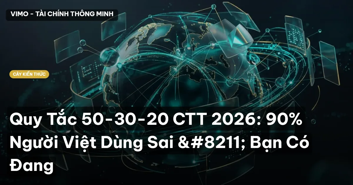 Quy Tắc 50-30-20 CTT 2026: 90% Người Việt Dùng Sai – Bạn Có Đang