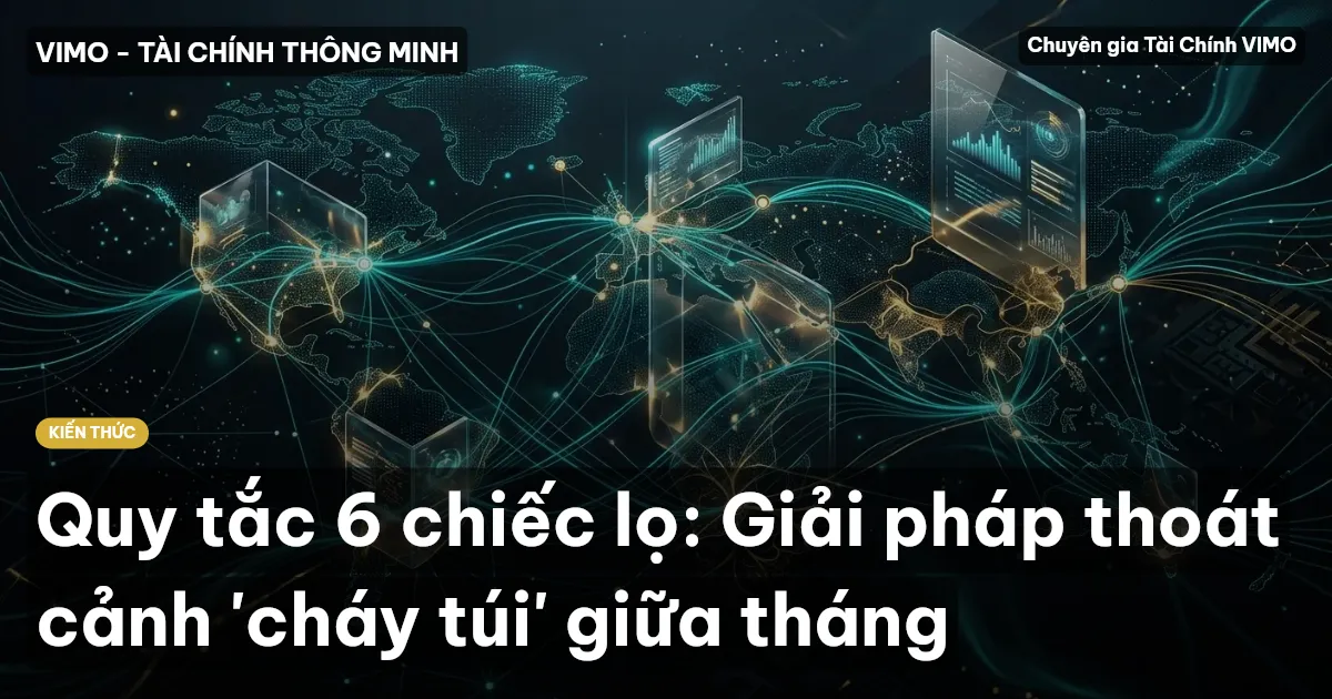 Quy tắc 6 chiếc lọ: Giải pháp thoát cảnh 'cháy túi' giữa tháng
