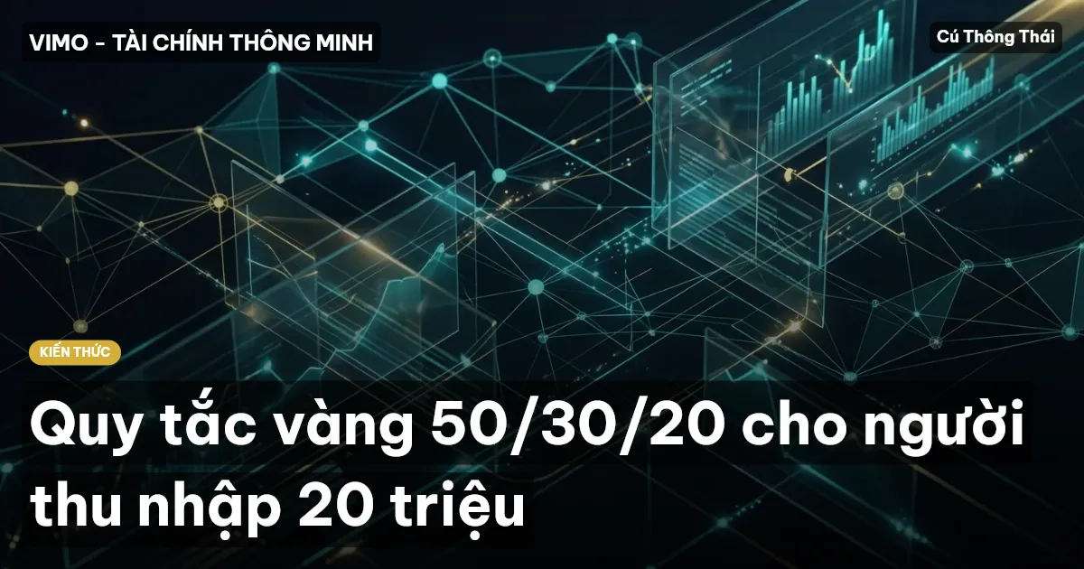 Quy tắc vàng 50/30/20 cho người thu nhập 20 triệu