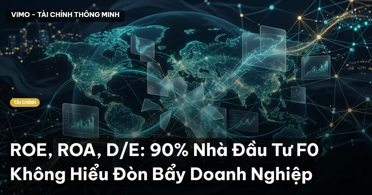 ROE, ROA, D/E: 90% Nhà Đầu Tư F0 Không Hiểu Đòn Bẩy Doanh Nghiệp