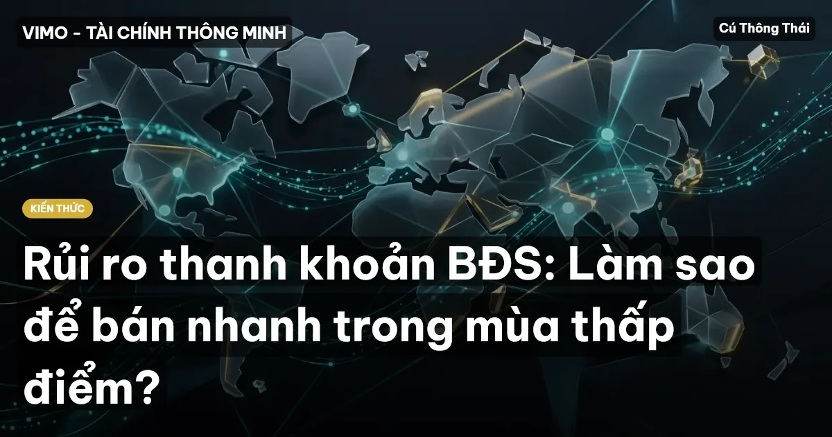 Rủi ro thanh khoản BĐS: Làm sao để bán nhanh trong mùa thấp điểm?