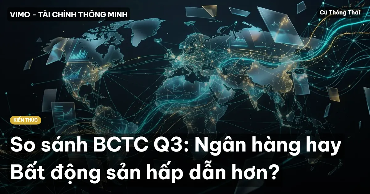 So sánh BCTC Q3: Ngân hàng hay Bất động sản hấp dẫn hơn?