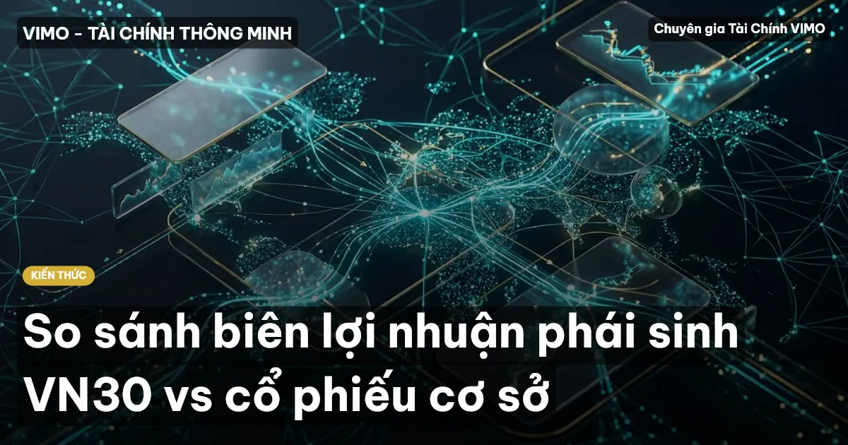 So sánh biên lợi nhuận phái sinh VN30 vs cổ phiếu cơ sở