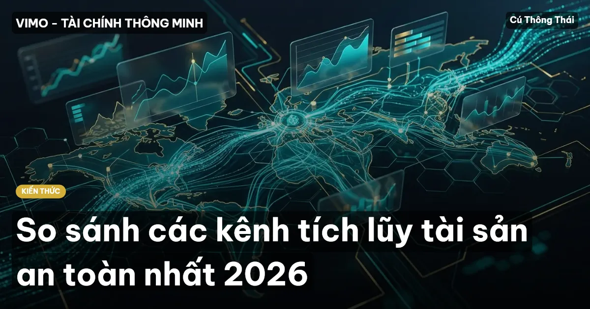 So sánh các kênh tích lũy tài sản an toàn nhất 2026