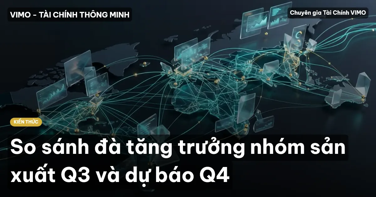 So sánh đà tăng trưởng nhóm sản xuất Q3 và dự báo Q4