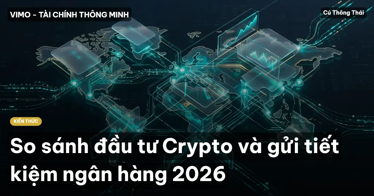 So sánh đầu tư Crypto và gửi tiết kiệm ngân hàng 2026
