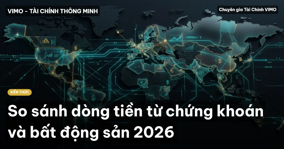 So sánh dòng tiền từ chứng khoán và bất động sản 2026