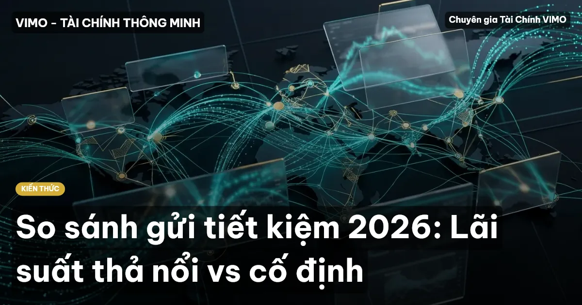 So sánh gửi tiết kiệm 2026: Lãi suất thả nổi vs cố định
