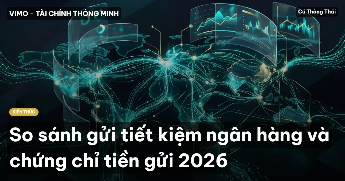 So sánh gửi tiết kiệm ngân hàng và chứng chỉ tiền gửi 2026