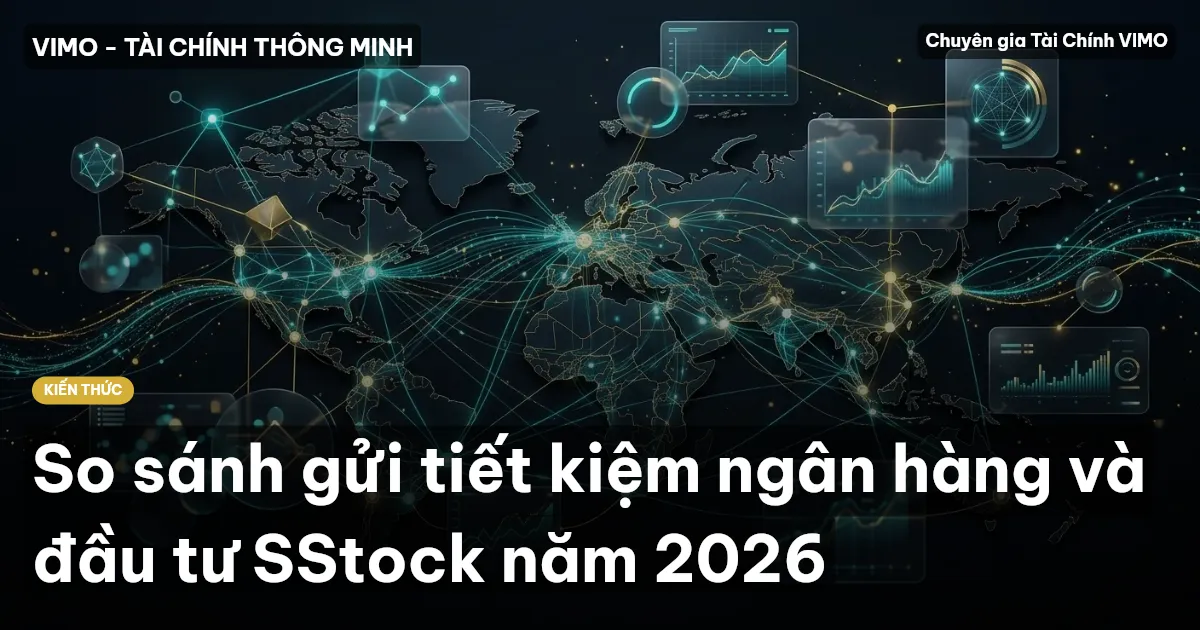 So sánh gửi tiết kiệm ngân hàng và đầu tư SStock năm 2026