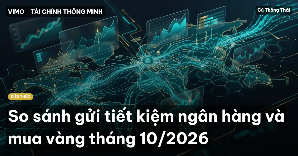 So sánh gửi tiết kiệm ngân hàng và mua vàng tháng 10/2026