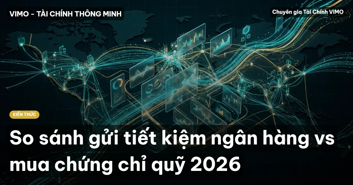 So sánh gửi tiết kiệm ngân hàng vs mua chứng chỉ quỹ 2026