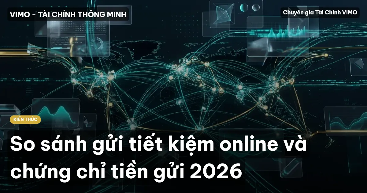 So sánh gửi tiết kiệm online và chứng chỉ tiền gửi 2026