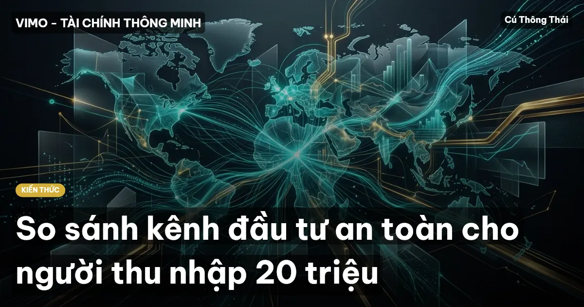 So sánh kênh đầu tư an toàn cho người thu nhập 20 triệu