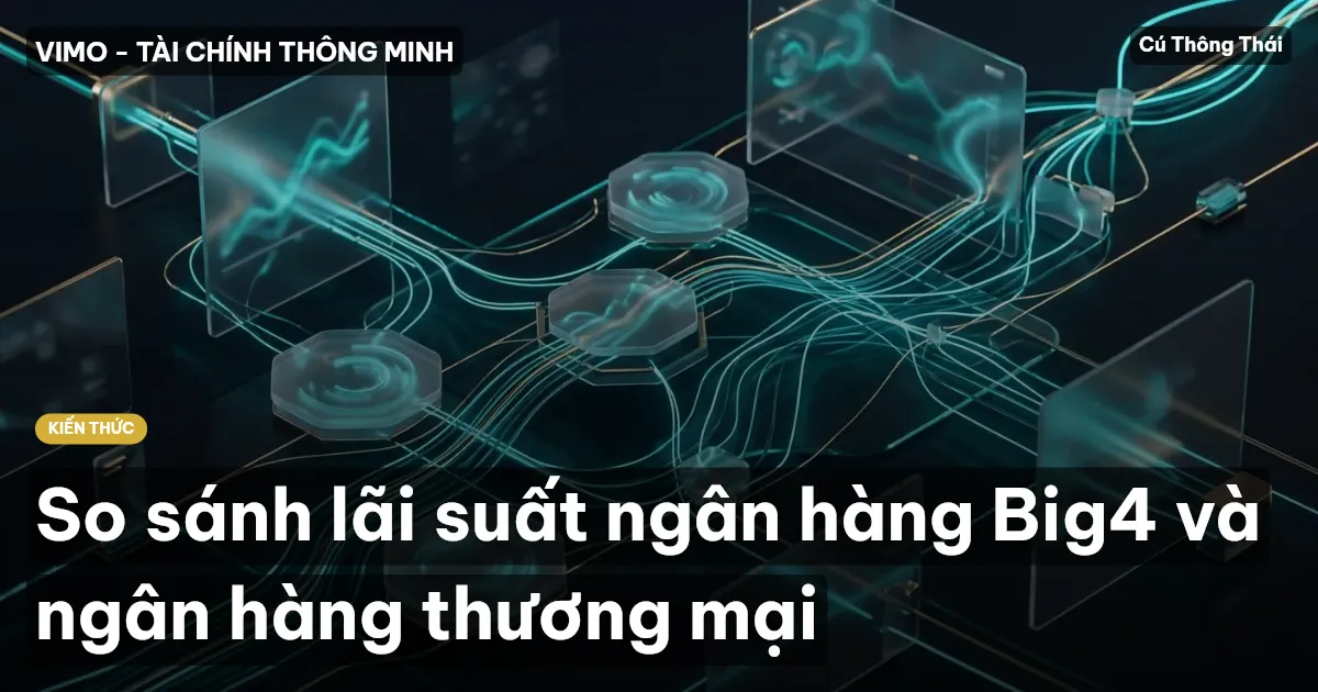 So sánh lãi suất ngân hàng Big4 và ngân hàng thương mại