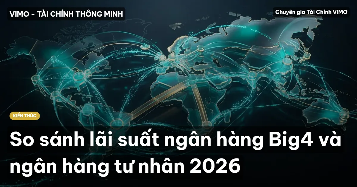 So sánh lãi suất ngân hàng Big4 và ngân hàng tư nhân 2026