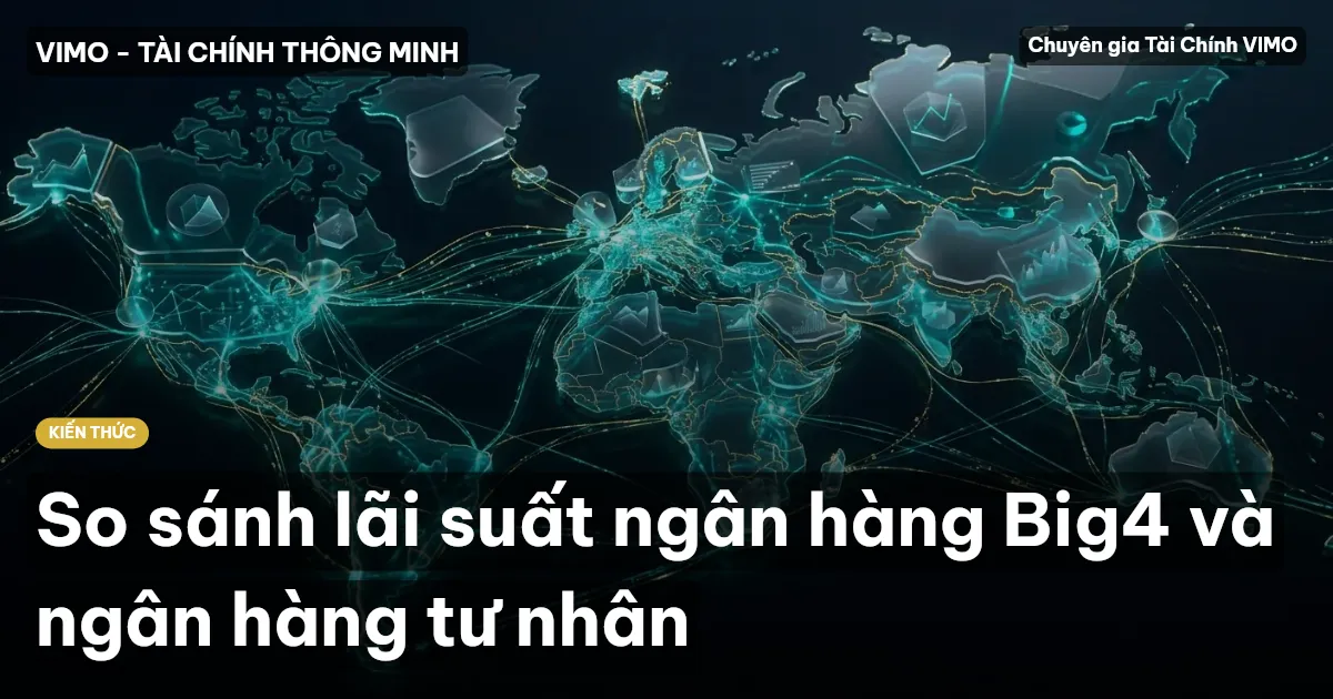 So sánh lãi suất ngân hàng Big4 và ngân hàng tư nhân