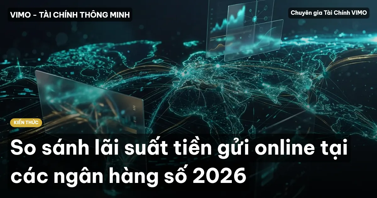 So sánh lãi suất tiền gửi online tại các ngân hàng số 2026