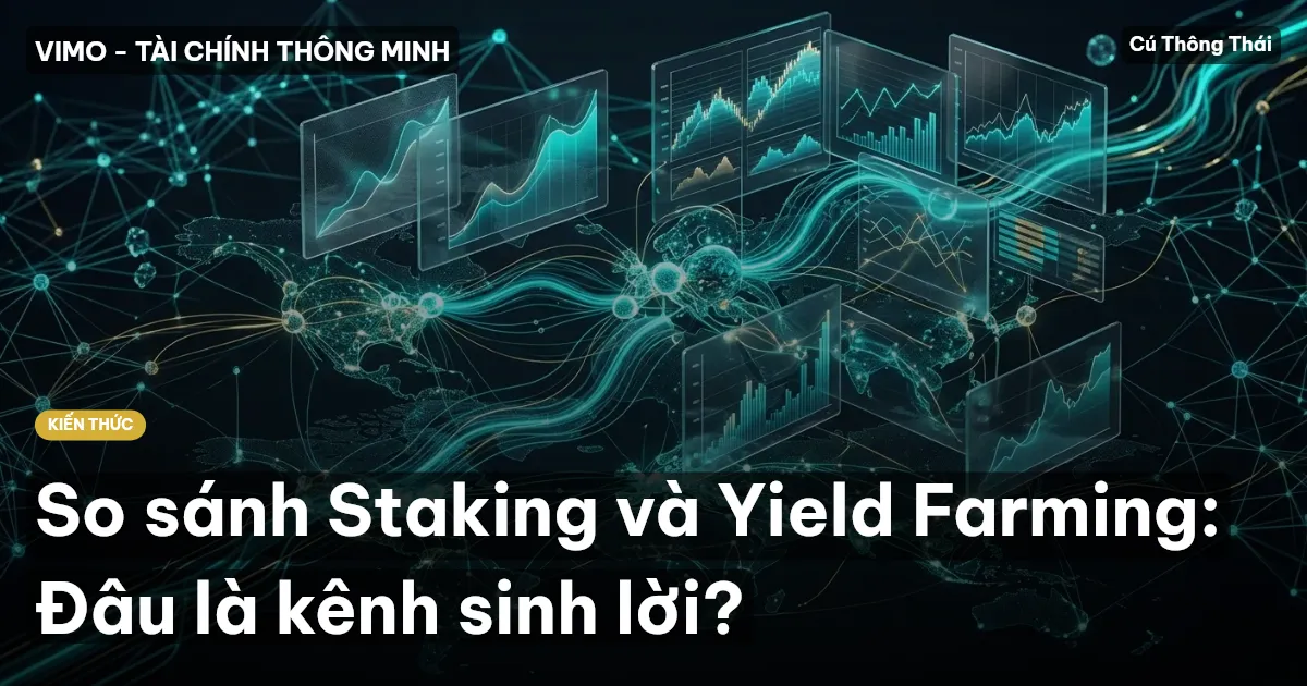 So sánh Staking và Yield Farming: Đâu là kênh sinh lời?