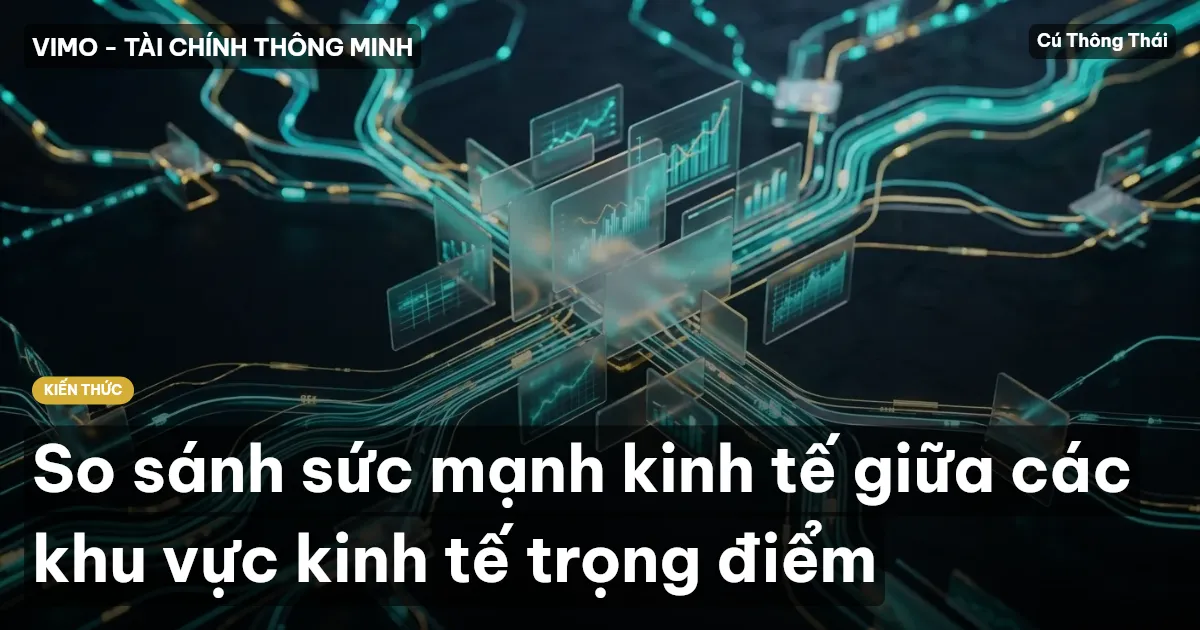 So sánh sức mạnh kinh tế giữa các khu vực kinh tế trọng điểm
