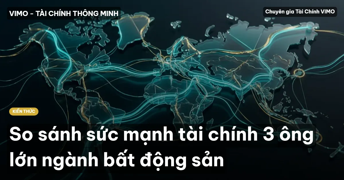 So sánh sức mạnh tài chính 3 ông lớn ngành bất động sản