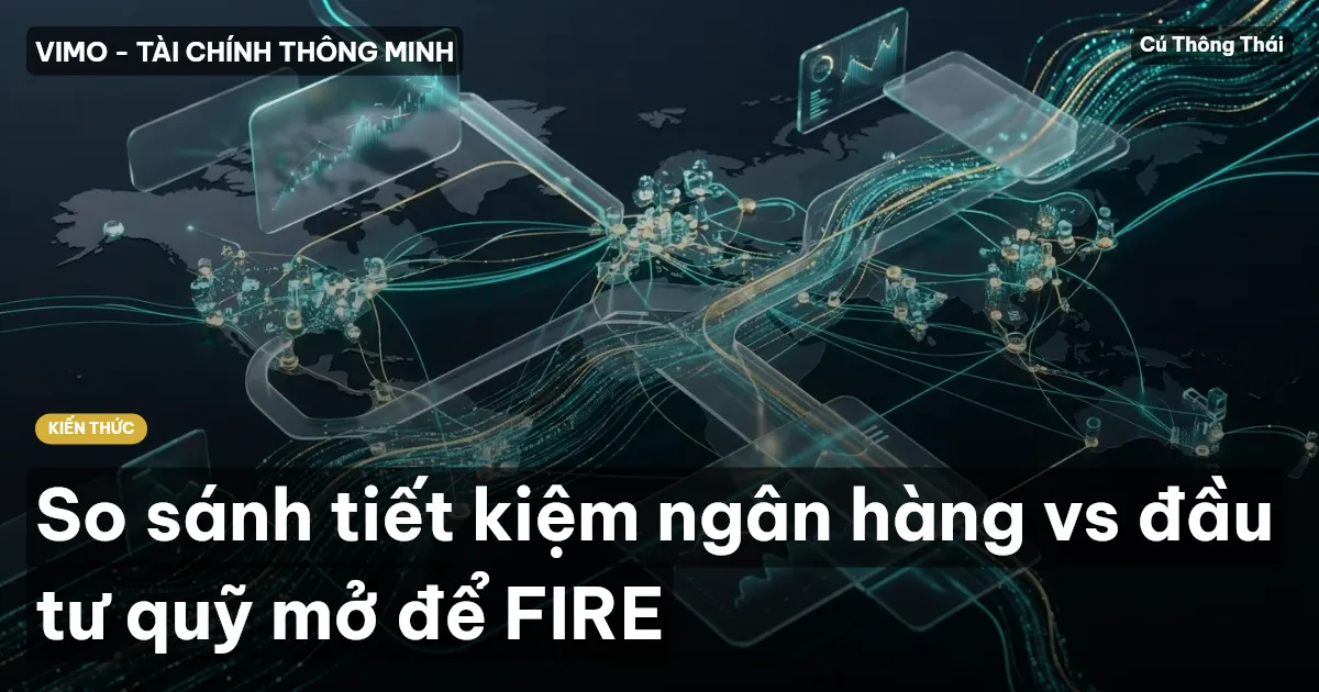 So sánh tiết kiệm ngân hàng vs đầu tư quỹ mở để FIRE