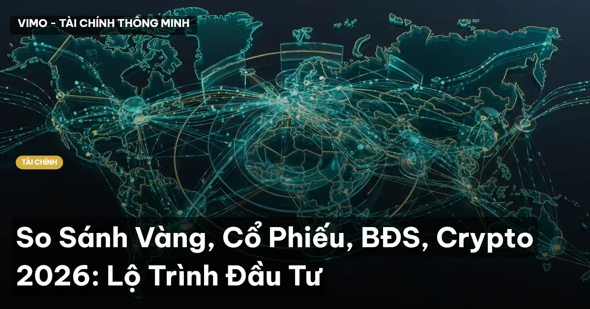 so sánh vàng cổ phiếu bđs crypto 2026