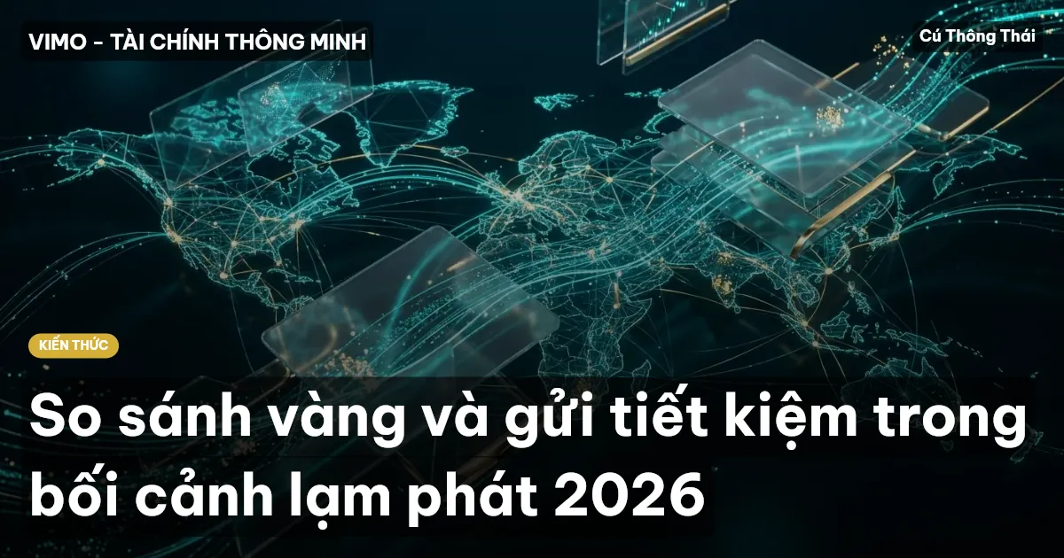 So sánh vàng và gửi tiết kiệm trong bối cảnh lạm phát 2026