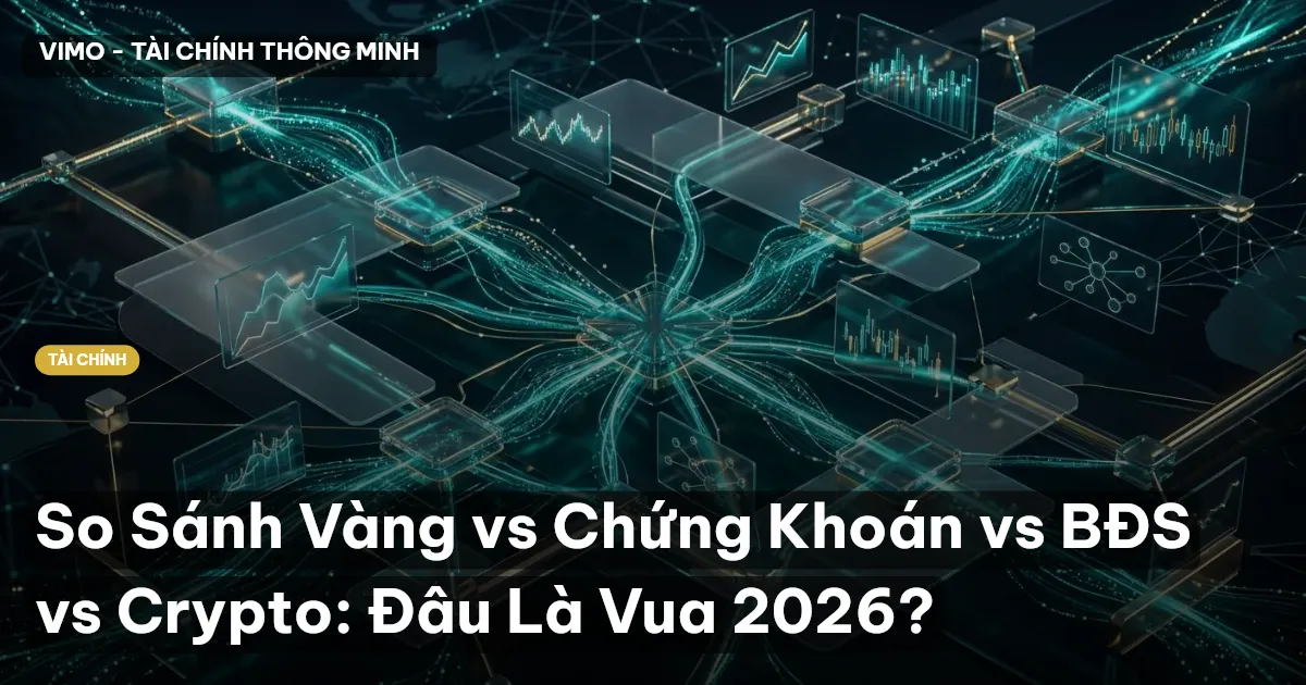 So Sánh Vàng vs Chứng Khoán vs BĐS vs Crypto: Đâu Là Vua 2026?