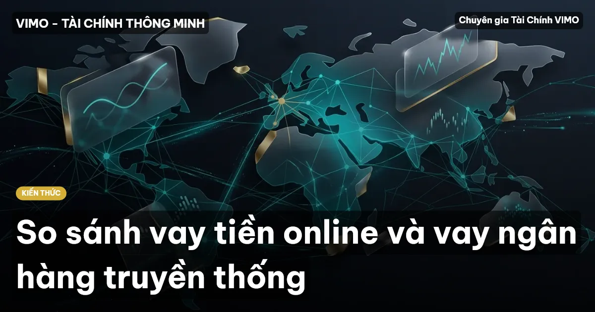 So sánh vay tiền online và vay ngân hàng truyền thống