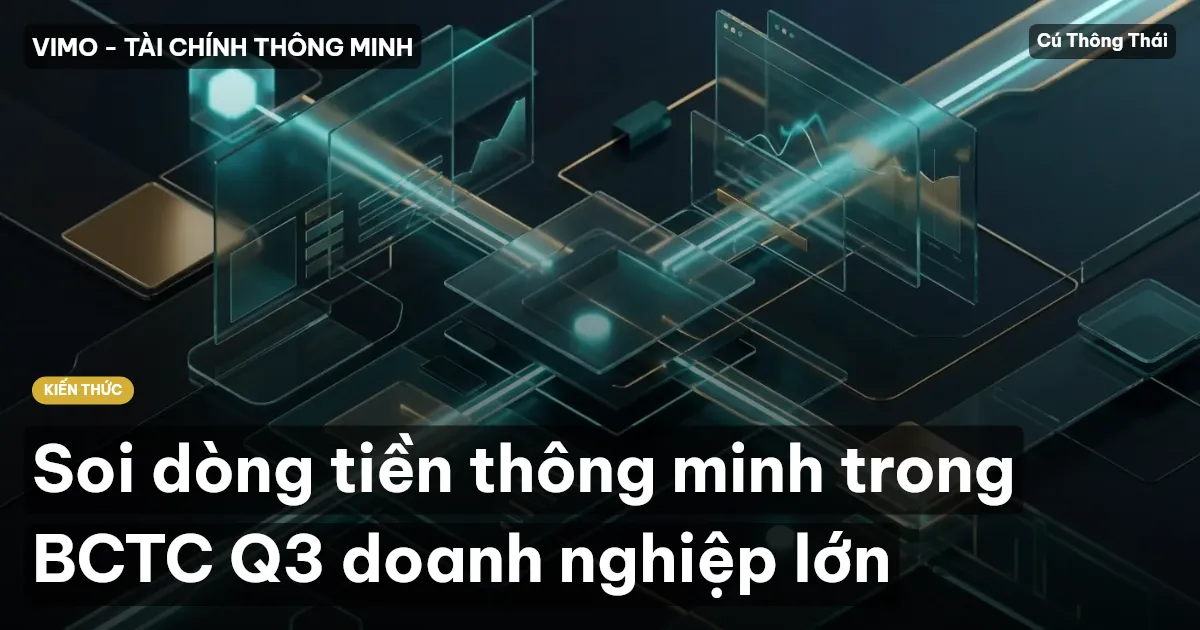 Soi dòng tiền thông minh trong BCTC Q3 doanh nghiệp lớn