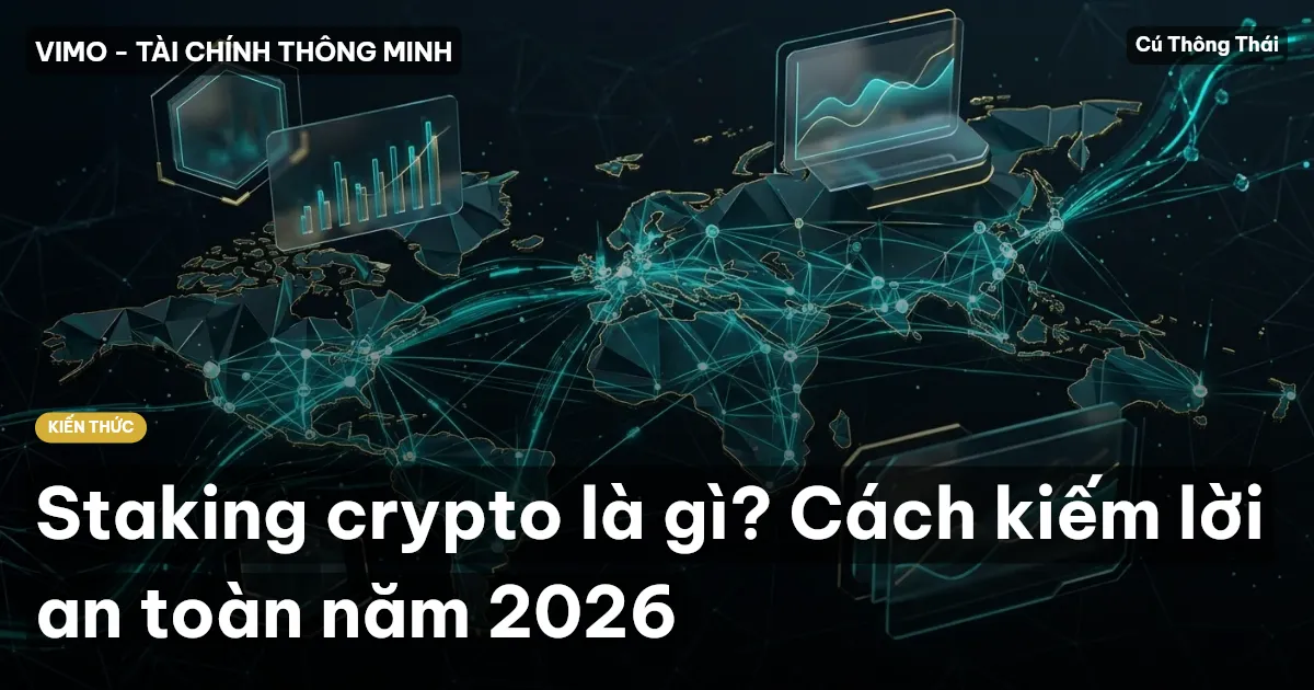 Staking crypto là gì? Cách kiếm lời an toàn năm 2026