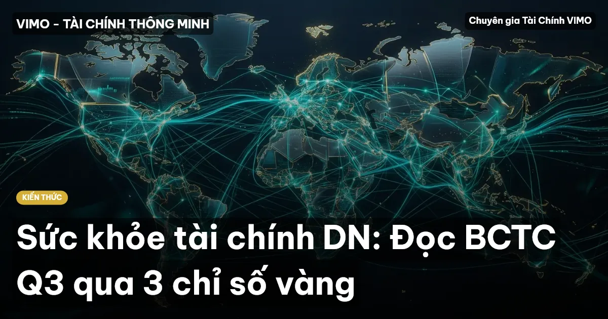 Sức khỏe tài chính DN: Đọc BCTC Q3 qua 3 chỉ số vàng