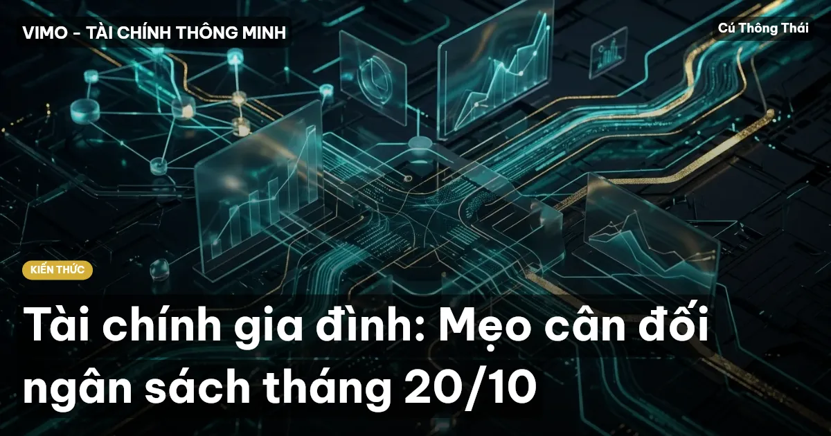 Tài chính gia đình: Mẹo cân đối ngân sách tháng 20/10