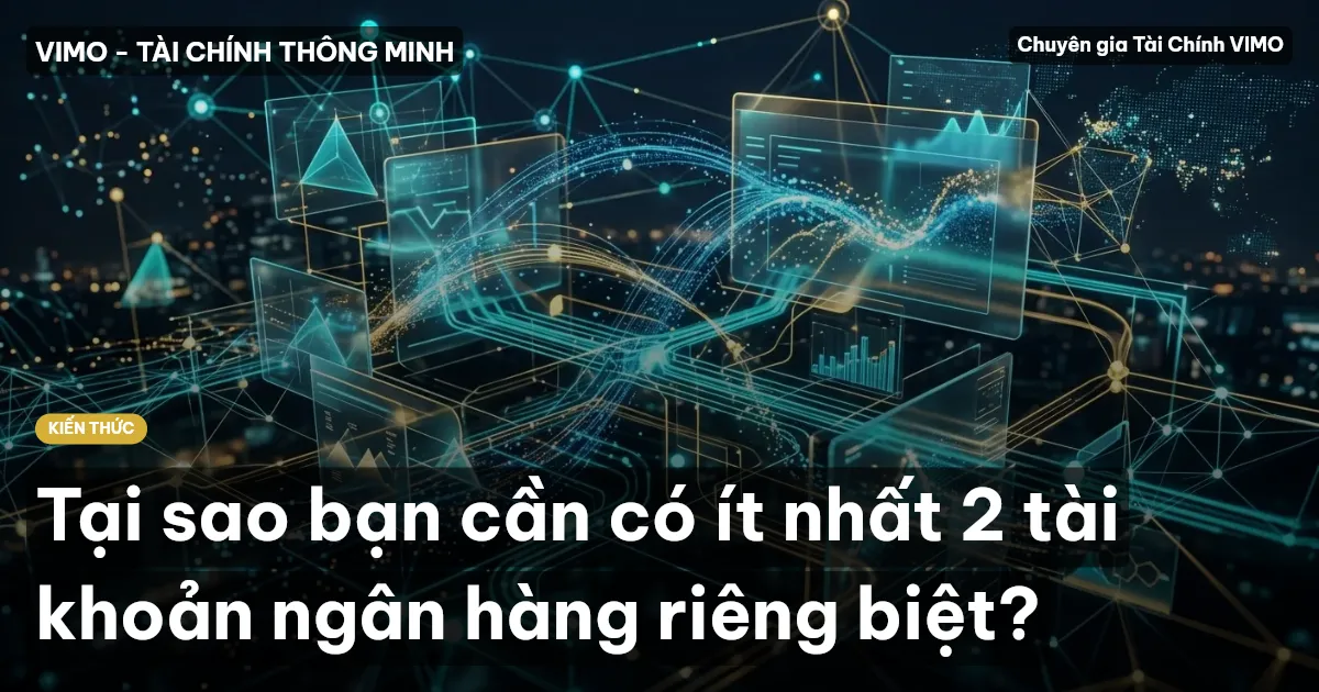 Tại sao bạn cần có ít nhất 2 tài khoản ngân hàng riêng biệt?