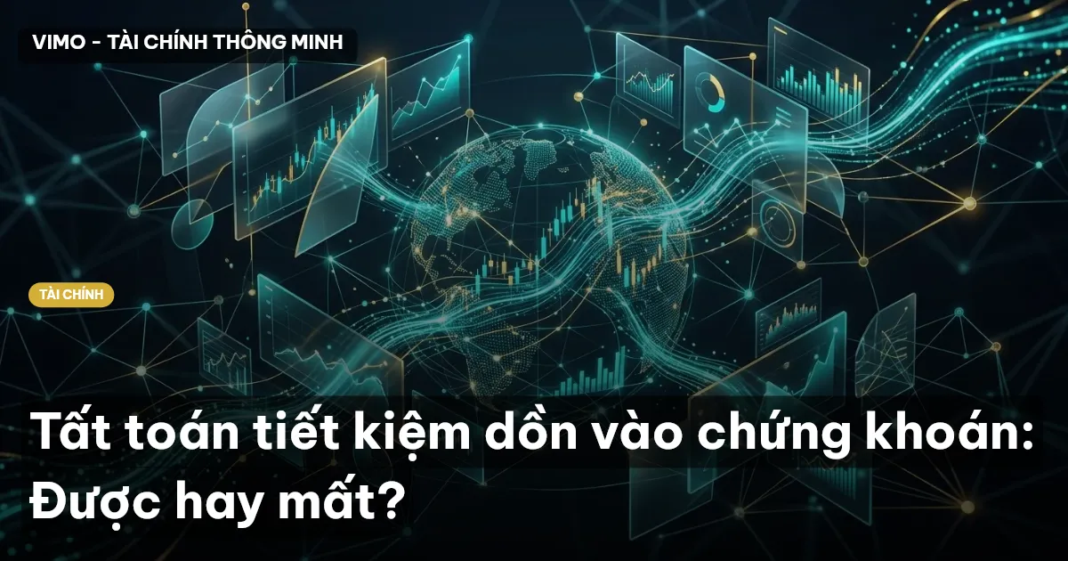 Tất toán tiết kiệm dồn vào chứng khoán: Được hay mất?