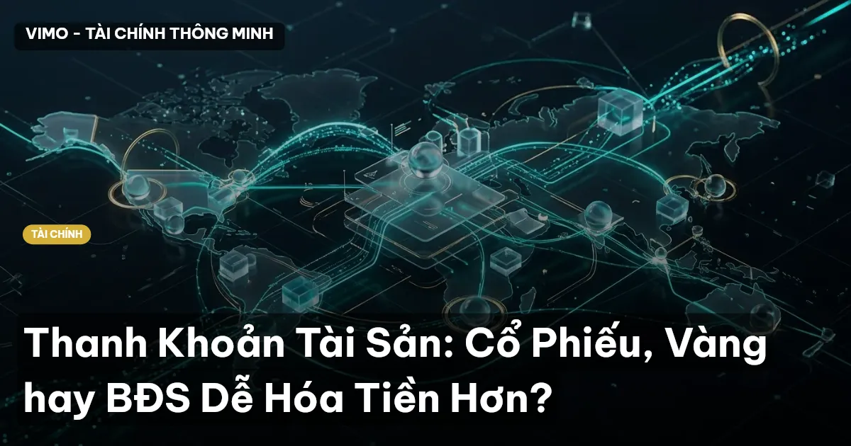 Thanh Khoản Tài Sản: Cổ Phiếu, Vàng hay BĐS Dễ Hóa Tiền Hơn?