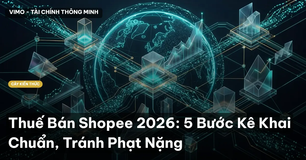 Thuế Bán Shopee 2026: 5 Bước Kê Khai Chuẩn, Tránh Phạt Nặng