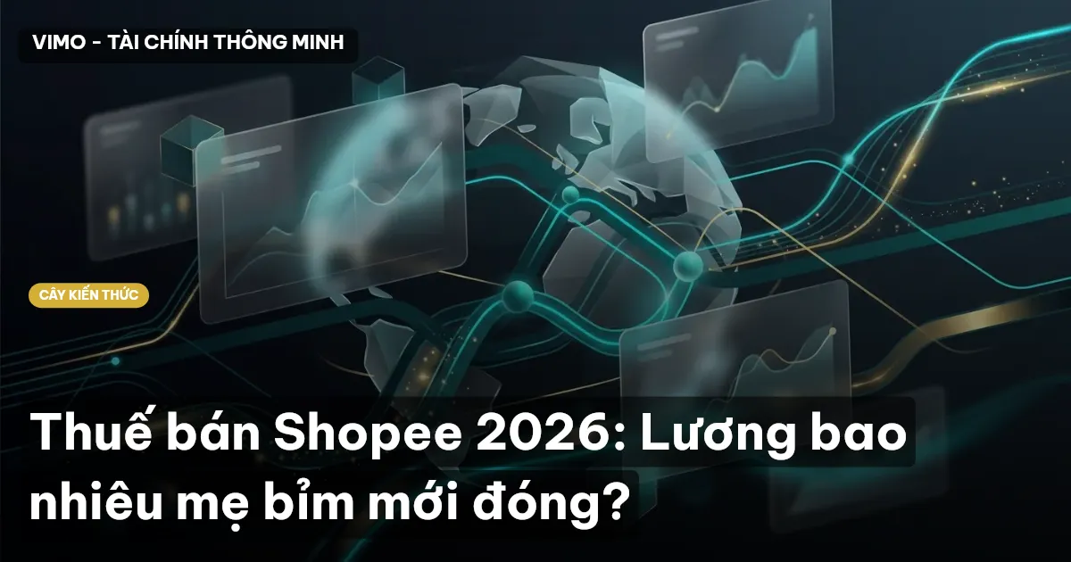 Thuế bán Shopee 2026: Lương bao nhiêu mẹ bỉm mới đóng?
