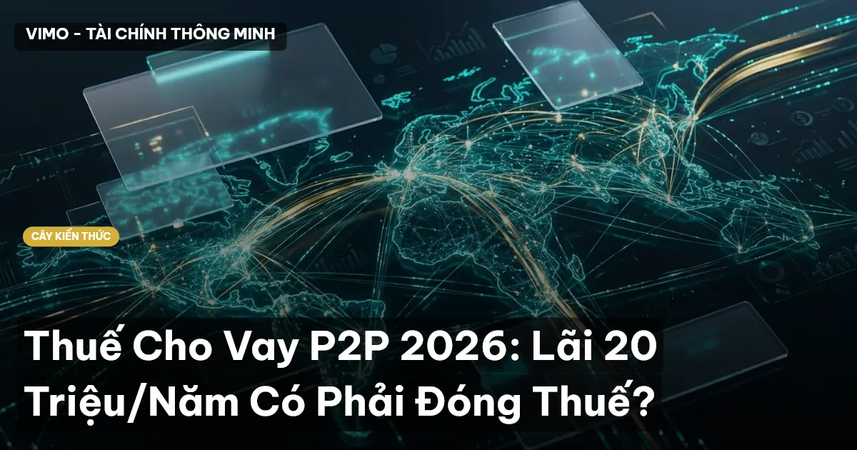 Thuế Cho Vay P2P 2026: Lãi 20 Triệu/Năm Có Phải Đóng Thuế?