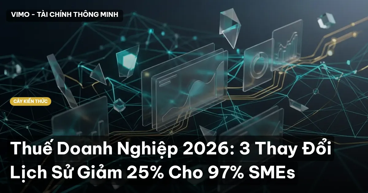 Thuế Doanh Nghiệp 2026: 3 Thay Đổi Lịch Sử Giảm 25% Cho 97% SMEs