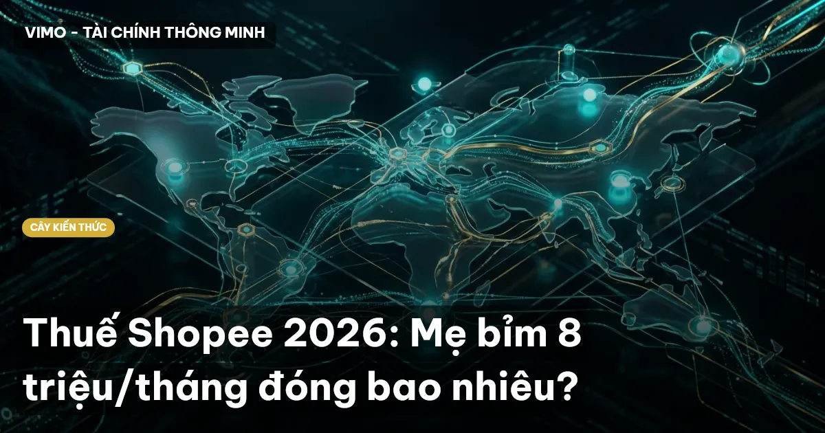 Thuế Shopee 2026: Mẹ bỉm 8 triệu/tháng đóng bao nhiêu?