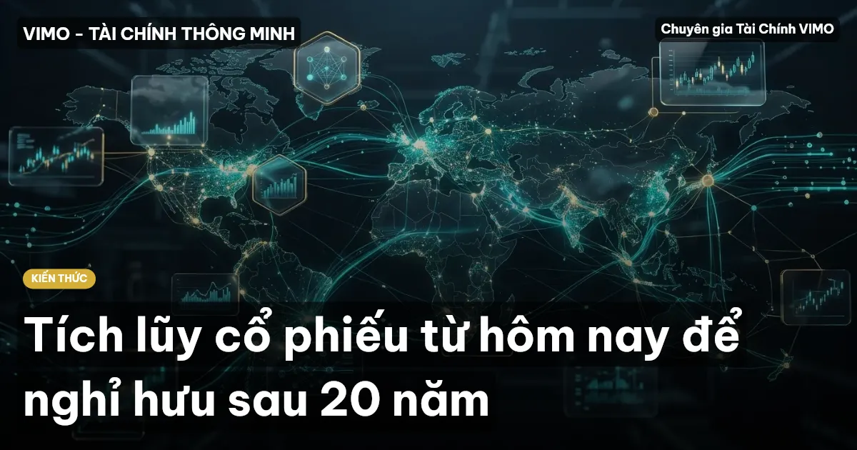 Tích lũy cổ phiếu từ hôm nay để nghỉ hưu sau 20 năm