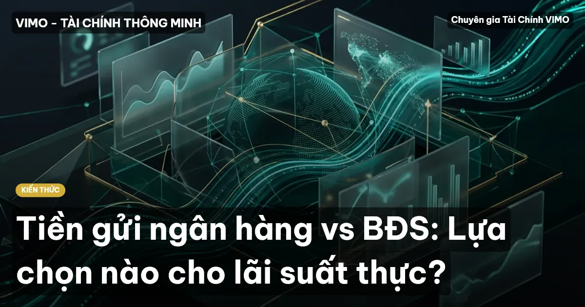 Tiền gửi ngân hàng vs BĐS: Lựa chọn nào cho lãi suất thực?