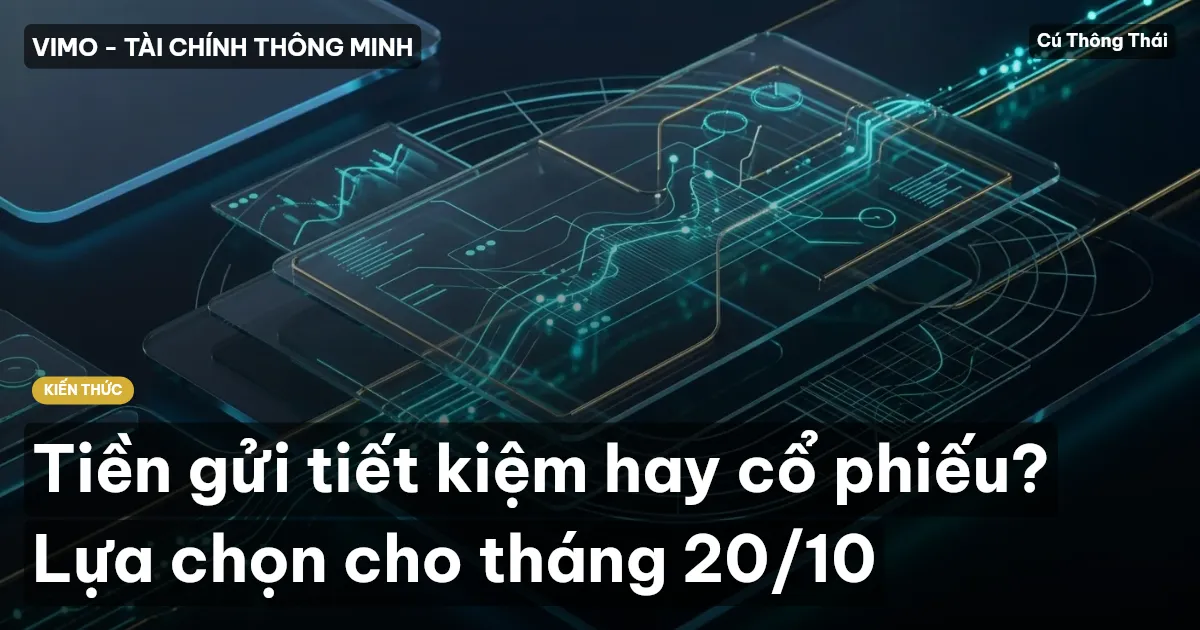 Tiền gửi tiết kiệm hay cổ phiếu? Lựa chọn cho tháng 20/10